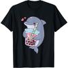 Delfin Boba Bubble Tea Barn Flickor Pojkar Kvinnor Kawaii Delfin T-shirt