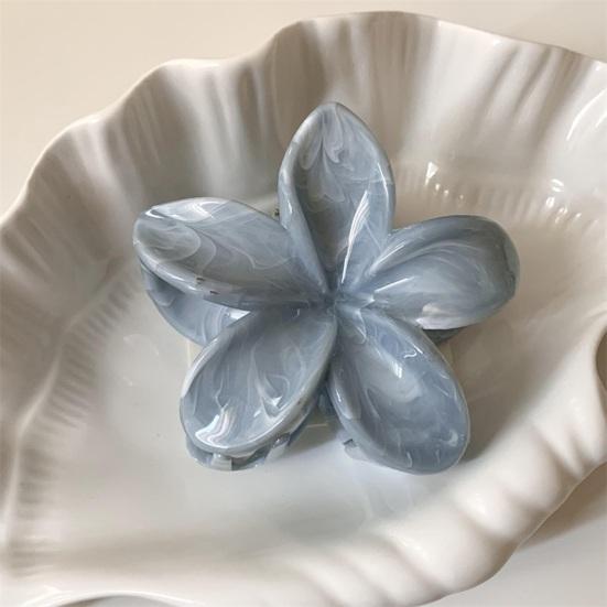 Hair Claw Flower Shape Stable Grip Summer Back Head Hair Clip Vibrant Color Non-Slip Shower Hair Claw Hair Accessories