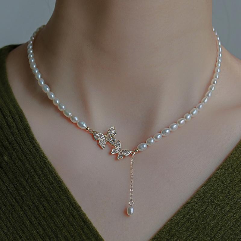 Trend Elegant White Imitation Pearl Beads Choker Clavicle Chain Necklace For Women Wedding Jewelry Choker Collar