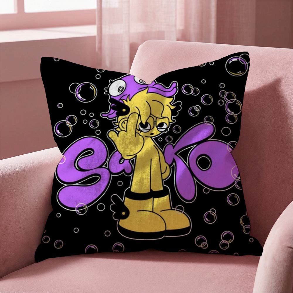 S-Saiko S-Sakura Spanish Cushion Cover Multi-Scene Pillow Cover for Home & Car - Reversible, Soft & Durable for Daily Use