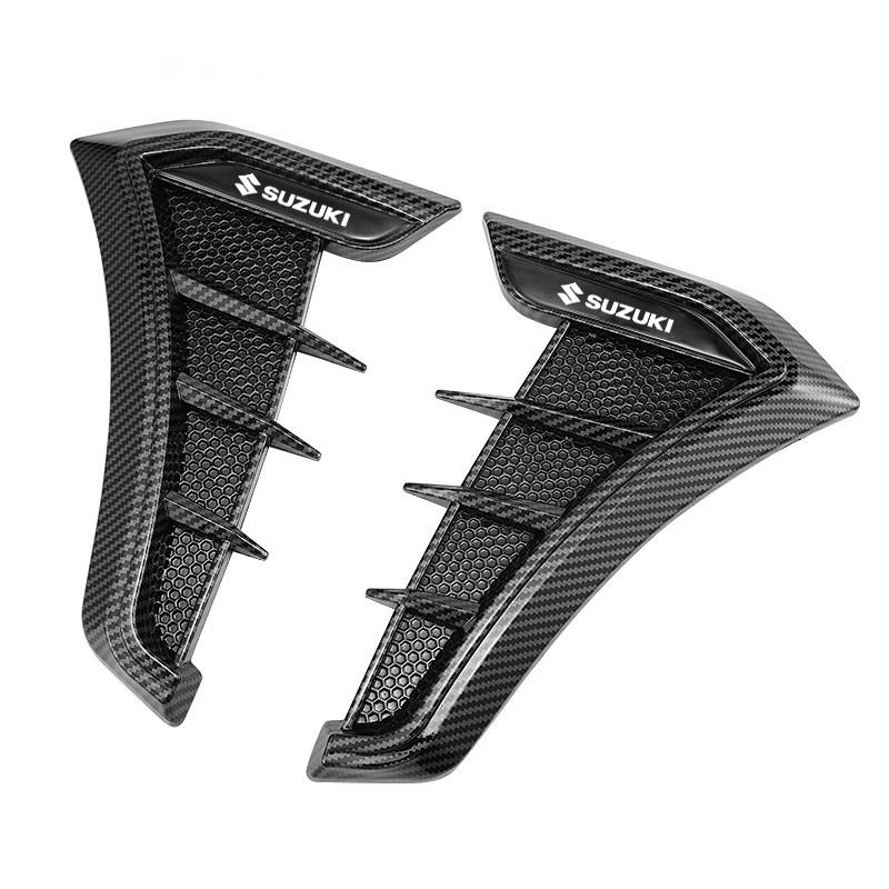 AAGJ1 Car Side Fender Vent Cover Fender Side Wing Air Vent Stickers For Suzuki Swift Kizashi SX4 Ignis Baleno Ertiga S-cross Accessory