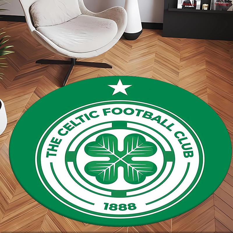 Celtic Football Club (14) Tappeto Rotondo per Ufficio Tappeto Decorativo per Pavimento per Ufficio Camera da Letto Soggiorno e Spazio Domestico