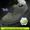 Oulylan Low Top Welding Safety Boots Wear-resistant Antiskid Work Shoes For Men Steel Toe Anti Puncture Labor Footwear