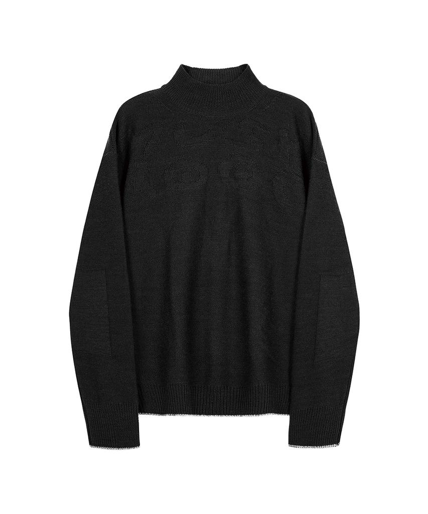 Sseomweeoaussaideuhaikingkeompeoni Mush Look Knit Long Sleeve_Black