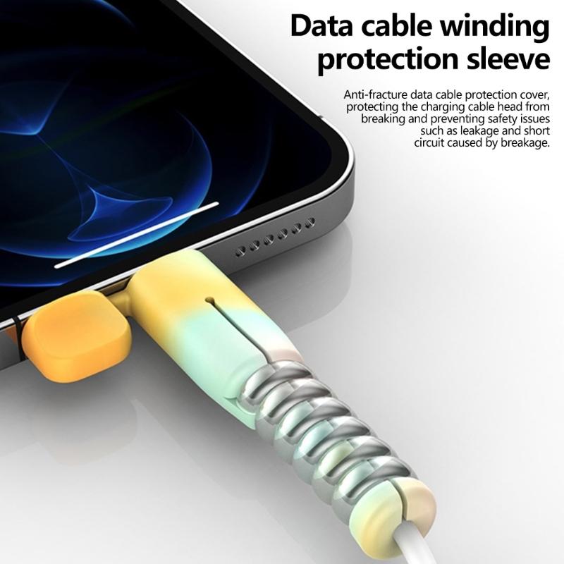 Type C Chargers Cable Protectors Dustproof Cover Silicone Chargers Cable Protective Cap Cord Savers Accessories