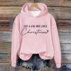 Just A Girl Who Loves Christmas Sweatshirt Weihnachtspullover für Damen Fleece-Oberteil Damen Steppshirt Damen Kurzer Fleece-Pullover