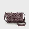 2024 Fashion Trend: BV Wax Leather Scarf Crossbody Bag with Pleated Craftsmanship