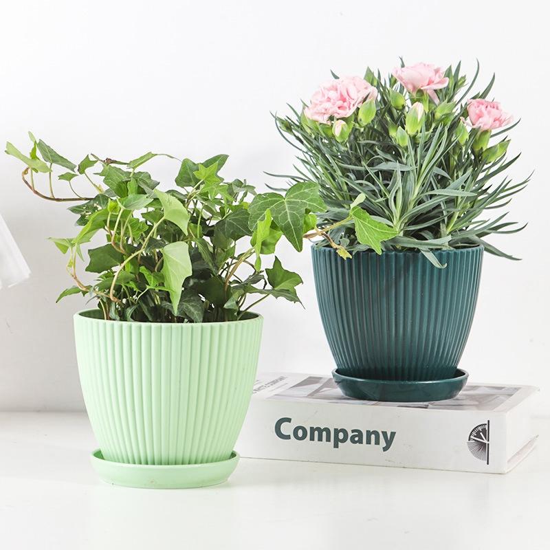 Plant Pot Pots For Plant Balconies Planting Potted Flower Pot Plastic Flower Pots Succulent Plant Pots Tray Garden Desktop Decor