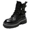 2025 New Women's Leather Sandals Quality Platform Hollow Roman Women's Wedge Sandals Classic Leather Boots for Women