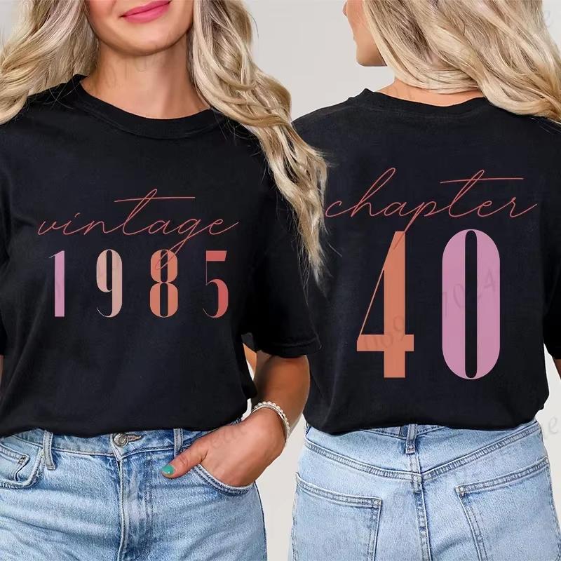 Tshirts for Women Classic th Milestone Best Friend Classic Tshirts for Women Vintage th Birthday Year Tops Streetwear Women
