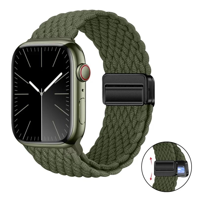 Nylon Bracelet for Apple Watch band 10 9 8 7 46mm 42mm 45mm 41mm Ultra 2 49mm Strap for iWatch Series 6 5 4 3 SE 44mm 40mm Strap