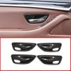 4pcs Carbon Fiber Color Inner Door Handle Bowl Cover Trim For BMW 5 Series F10