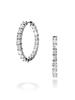 Macier Baguette One-Touch Earrings (Dark Silver)