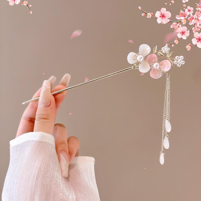 Ancient Style Tassel Flower Hairpin, Female High-end Temperament, All-match Hanfu Hairpin, Step On The Back of The Head, Hairpin