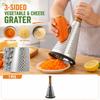 24cm Stainless Steel Cone Shaped Vegetable Grater Cheese Grater Multi-Sided Kitchen Tool with Wooden Handle for Shredding and Slicing