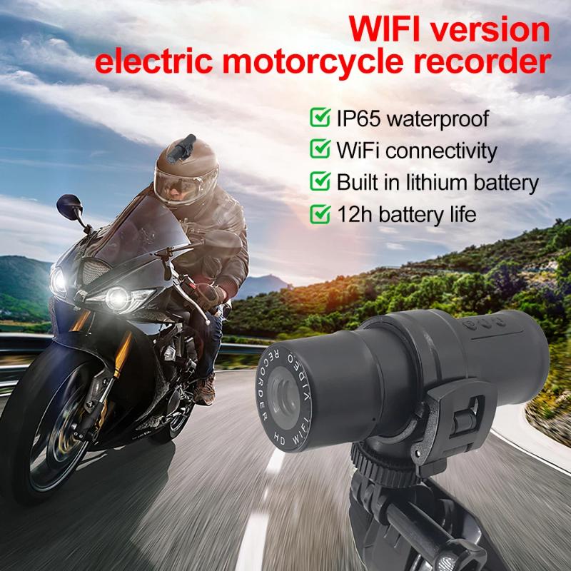 Caméra embarquée pour moto, Caméra de sport HD grand-angle 120°, Enregistreur vidéo pour vélos, motos et voitures