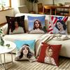 CClassic Singer Lana Del Rey  Square DoubleSided Printed Pillow Case Bedroom Bedside Pillow Sofa Cushion Cover