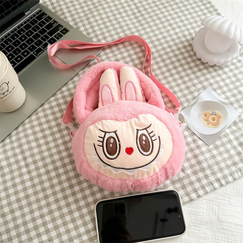 Elf Cartoon Peripheral Plush Toy Cute Labubu Shoulder Bag Girly Crossbody Storage Bag CLE
