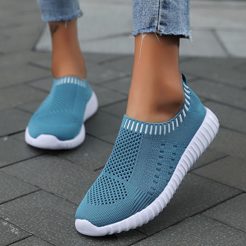 Mesh Sneakers Casual 2025 Women Shoes Fashion Sneakers Women Flats Slip On Sock Trainers