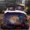 Animal Pattern Household Bedding Leopard Print Quilt Cover and Pillowcase Bedding Single Bed Full Size 2/3 Pieces Microfiber Fabric