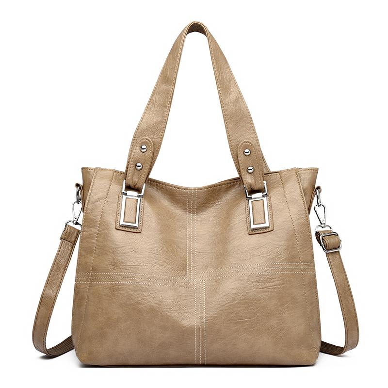 Shoulder Bag Women's Large Capacity Tote Bag Soft Leather Mother Bag Crossbody Handbag Underarm Bag CLE