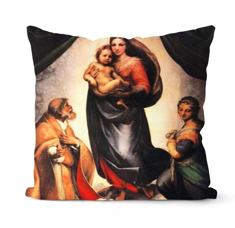 Home Decor Vintage Jesus Corner Cushion Cover Christian Pillowcase Home Sofa Chair Decor Pillowcase