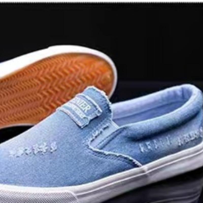 Pánske plátené džínsové topánky Slip-on tenisky Pánske ploché topánky Priedušné mokasíny Pánske letné tenisky Svetlé čierne topánky Obuv