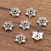 Antique Silver Flower Spacer Beads: Multi-Style, Hollow Design for DIY Bracelets & Necklaces