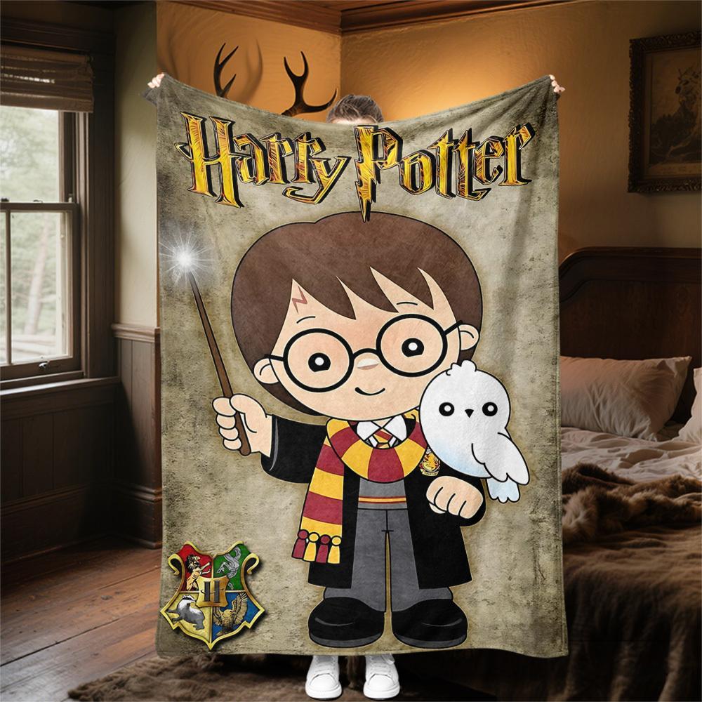 1pc Harry Potter,Hogwarts,Hedwig Outdoor Flannel Throw Blanket All Season Soft Warmth,Home Decor 1031165