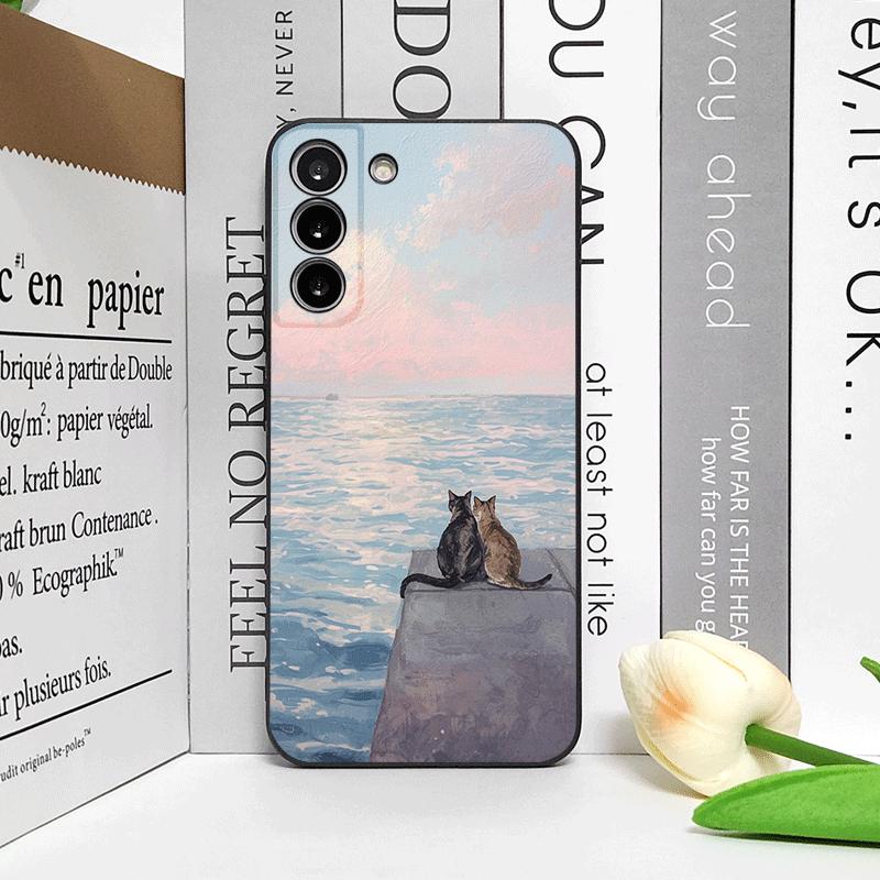 Funny Cute Cat Cartoon Pattern Phone Case for OPPO Realme 14 Pro Plus 13+ 12 Lite 11 10 9 X7 PRO Ultra 5G Shockproof Back Cover