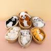 Creative Basket Weaving Kitten Plush Toys Cute Pet Sleeping Nests Will Call Cat Cute Basket Weaving Panda Decorations