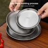 Titanium Purification Plate Backcountry Dinnerware Anti-Fall Outdoor Fruit Salad Plate Creative Home Dish Plate Camping Supplies