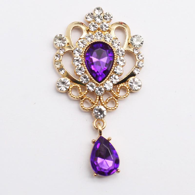 32*60MM Teardrop Acrylic Pendant Brooch for DIY Clothing and Headdress.
