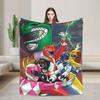 M-Mighty Morphin Flannel Blankets Cartoon P-Power Rangers Soft Warm Throw Blanket for Couch Bed Bedspread Sofa Bed Cover