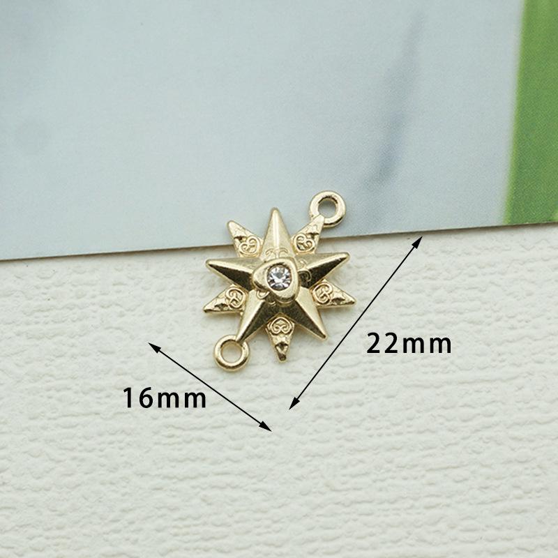 Sechszackiger Schneeflockenstern Verbinder DIY Legierung Schmuckzubehör