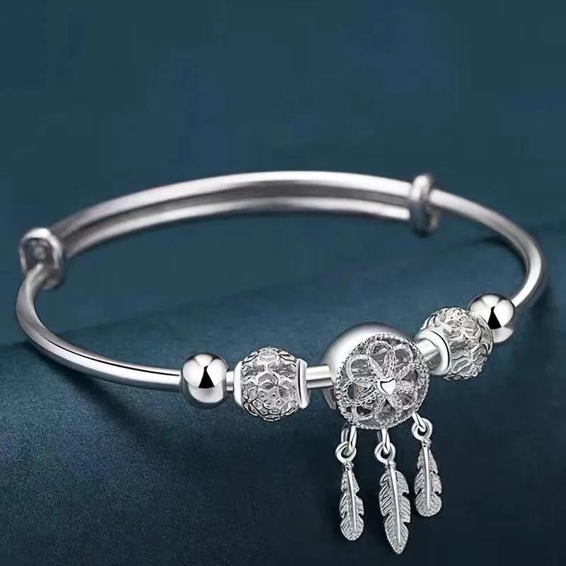 Large Bracelet Jonc en Acier Inoxydable pour Femmes Or Argent Épais Goutte d'Eau Ouvert Épais Irrégulier Bracelet Bijoux de Mode Cadeaux