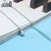 Effie Queen 925 Sterling Silver 1mm Link Chain Anklet for Women Simple Stylish Adjustable Waterproof Summer Beach Jewelry SA06
