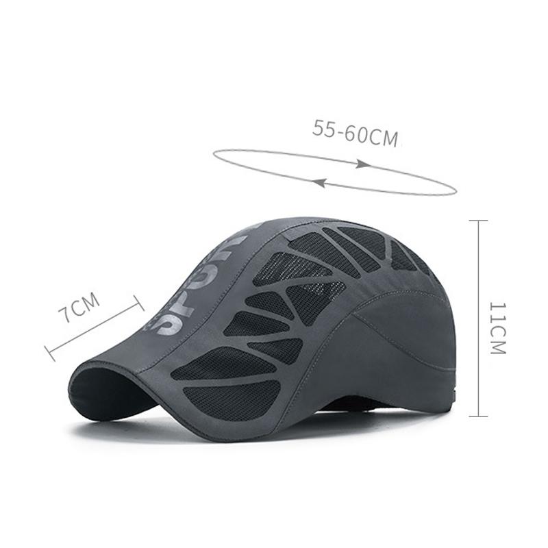 Letní dopisní kšiltovka Pánská síťovaný slunečník Rychleschnoucí kšiltovka Outdoor Golf Rybaření Sportovní Snapback Klobouk Visor Panama Peaked Cap