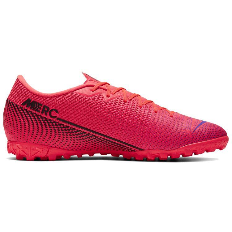 Nike Chaussures de Football Mercurial Vapor 13 Academy Low Professionnelles TF Chaussures de Football Unisexe Laser-Crimson AT7996-606