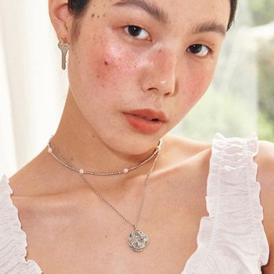 August Harmony Gemma Rose Necklace / 2color