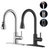 Rotatable Kitchen Faucet: Hot/Cold, 304 Stainless Steel, Pull-Out Retractable