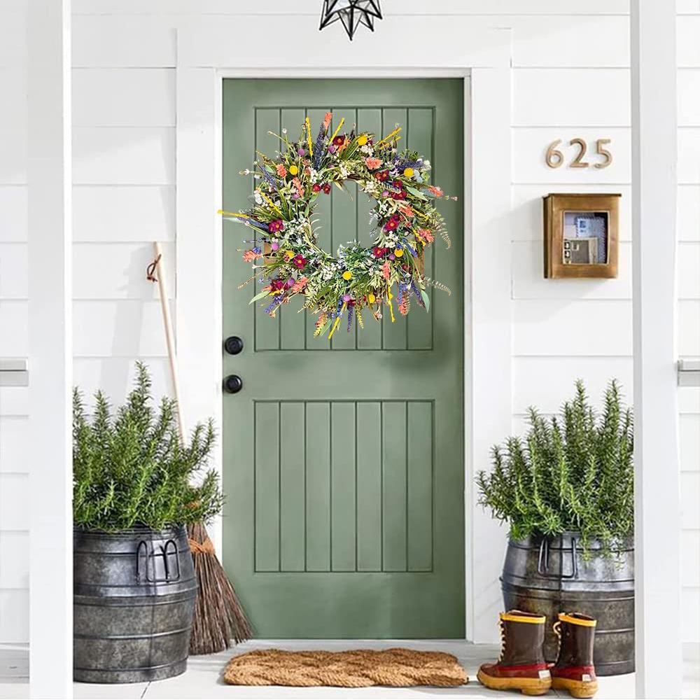 New 50cm Decor Wreath Beautiful Artificial Spring Summer Wreath Home Decoration