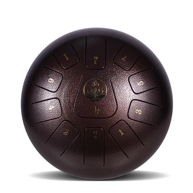 Ethereal Steel Tongue Drum - 6/8/10/12/13/14 Inch Handpan Percussion Instrument.