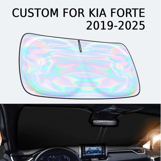 Windshield Sun Shade Cover For Kia Forte -2025 - Sunshade Compatible With Kia Forte Foldable Front Window Sunshade Sun Visor Protector Block UV Rays