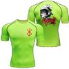 For Men Summer Athletic Compression T-Shirt Breathable Quick-Dry High-Elasticity Short Sleeve Tee with Bold Griffith Graphic Gym