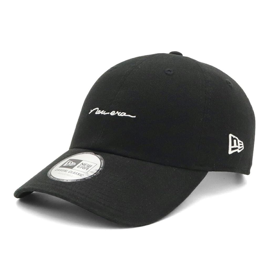 NEW ERA Cap Casual Classic Handwritten Logo Washed Cotton Black Free