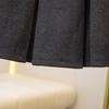 2026 Petite Plus Size Wool Pleated Midi Skirt - High Waist, Versatile School Style with Belt