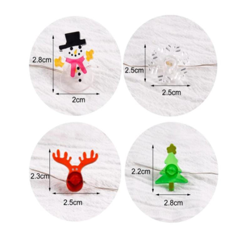 2M/5M Snowflake Elk Santa Claus LED Garland String Lights Christmas Tree Decoration New Year Home Fairy Light