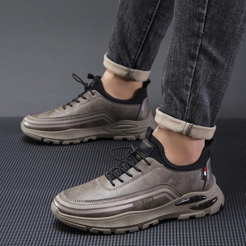 Casual Shoes Men's Leather Spring and Autumn Soft Soled Men's Sneakers Men's Shoes