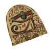 Egyptian Eye of Horus Ornament On Papyrus Fashion Knit Hat for Adults Adds a Stylish Finishing Touch To Everyday Outfits Perfect for City Walks Weeken